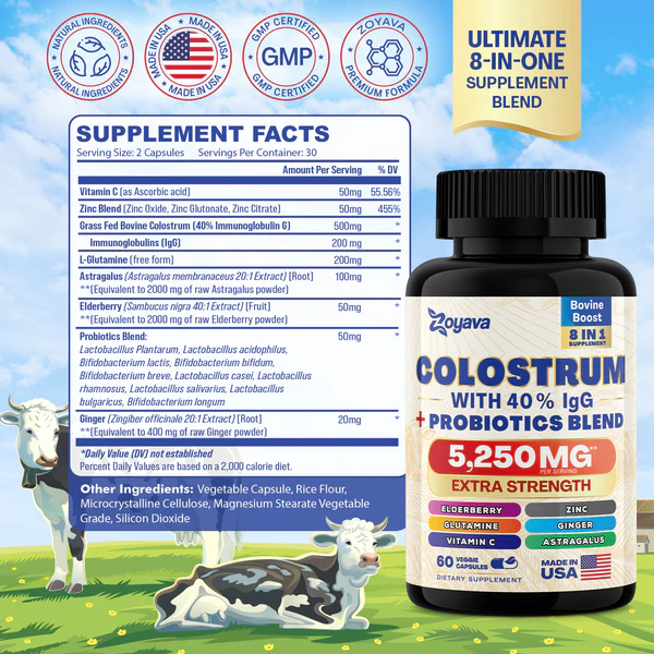 Vitality Trio for Ultimate Wellness: Bovine Colostrum Capsules (5250MG), Sea Moss 16-in-1 Magic Moss Super Blend (19,445MG), and Shilajit Power ShilaStrength Blend (15,250MG)