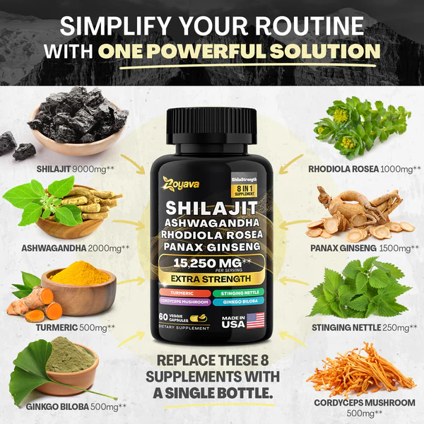 Vitality Trio for Ultimate Wellness: Bovine Colostrum Capsules (5250MG), Sea Moss 16-in-1 Magic Moss Super Blend (19,445MG), and Shilajit Power ShilaStrength Blend (15,250MG)