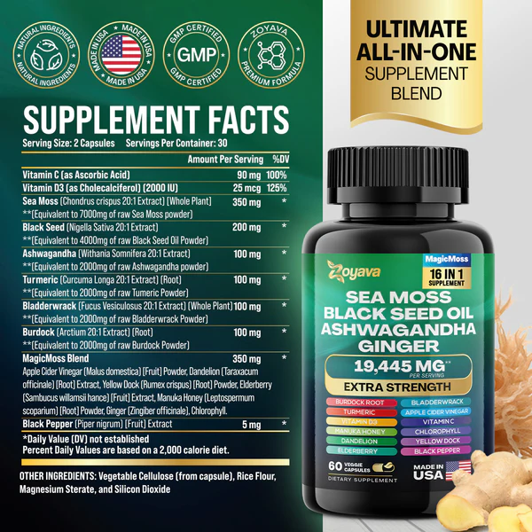 Magic Sea Moss, Shilajit, and Collagen Super Blend Capsule